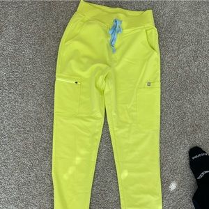 FIGS TALL citrine yellow YOLANDA HIGH WAISTED Skinny Scrub